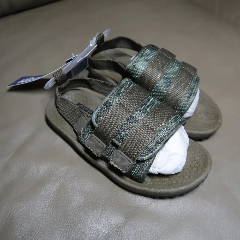 OshKosh B'Gosh Oliver Sandals Olive Army Green Toddler Size 10 NWT Strappy